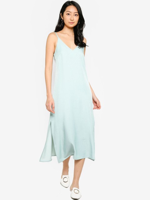 

ZALORA BASICS Women Blue A-Line Midi Cami Dress