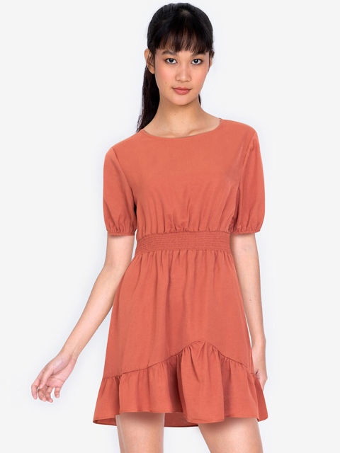

ZALORA BASICS Orange A-Line Midi Dress
