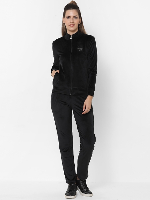 

Sweet Dreams Women Black Solid Tracksuit