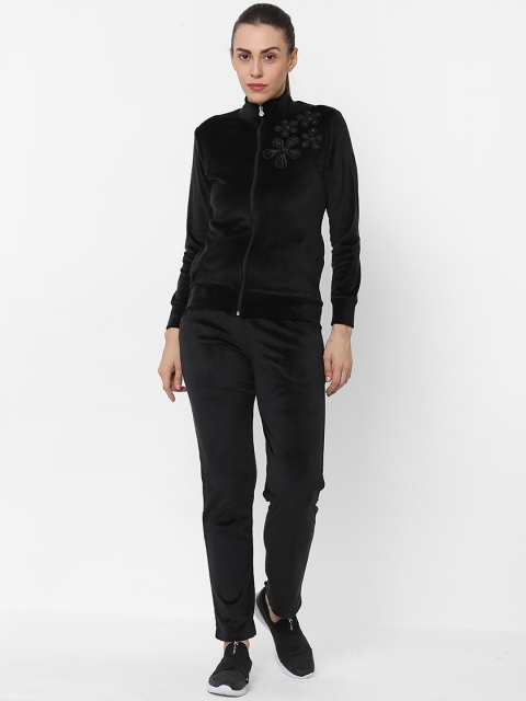 

Sweet Dreams Women Black Solid Tracksuit
