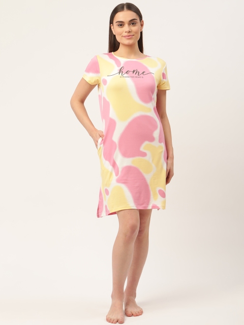 

Sweet Dreams White Printed Nightdress