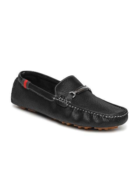 

Alberto Torresi Men Black Textured Loafers