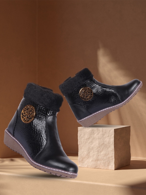 

Bella Toes Black Block Heeled Boots