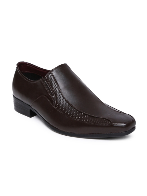 

Alberto Torresi Men Brown Textured Semiformal Slip-Ons