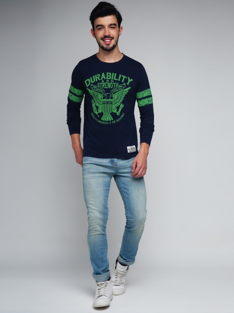 

Difference of Opinion Navy Printed T-shirt, Navy blue