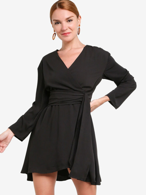 

ORIGIN BY ZALORA Black Wrap Dress