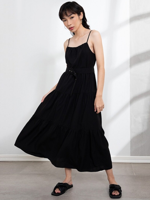 

ORIGIN BY ZALORA Black A-Line Maxi Dress