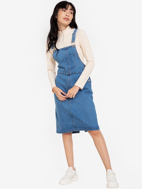 

ZALORA BASICS Blue A-Line Midi Dress