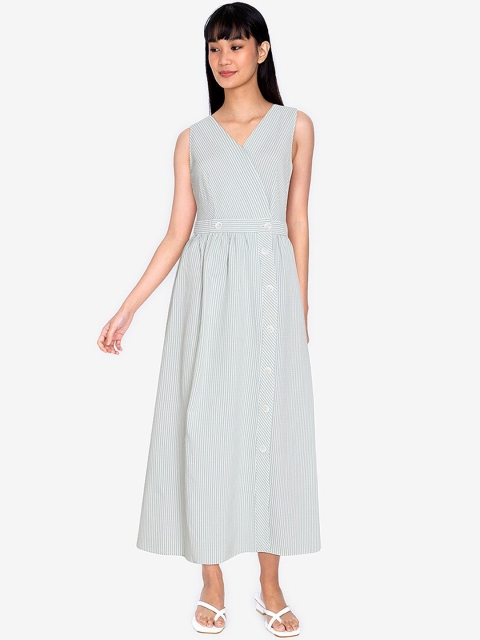 

ZALORA BASICS White Striped A-Line Maxi Dress