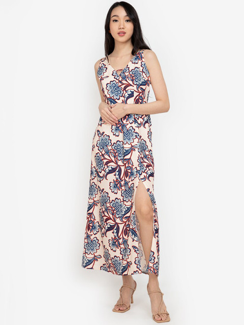 

ZALORA BASICS Multicoloured Floral A-Line Maxi Dress, Multi