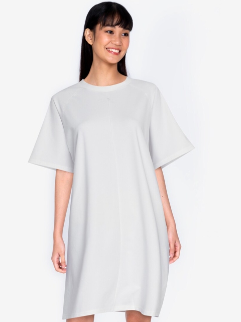 

ZALORA BASICS White A-Line Midi Dress