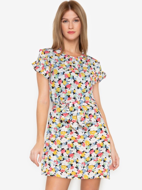 

ZALORA BASICS Multicoloured Floral A-Line Midi Dress, Multi