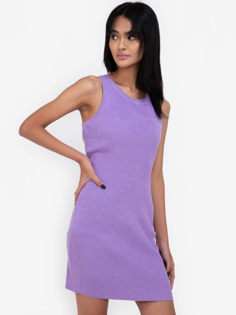 

ZALORA BASICS Purple A-Line Midi Dress