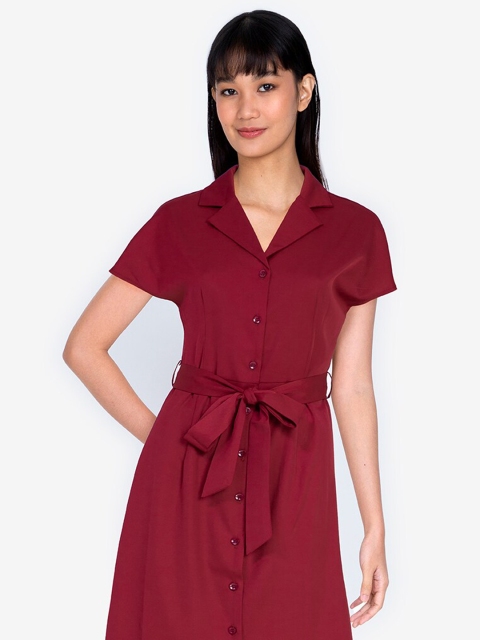 

ZALORA BASICS Women Red Shirt Dress