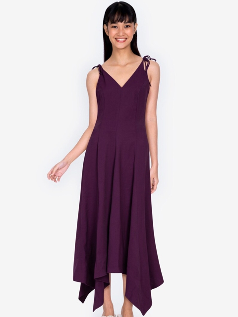 

ZALORA BASICS Burgundy Midi Dress