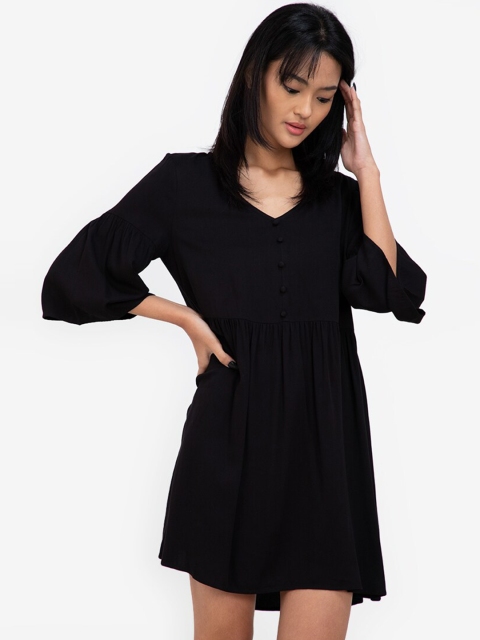 

ZALORA BASICS Black A-Line Dress