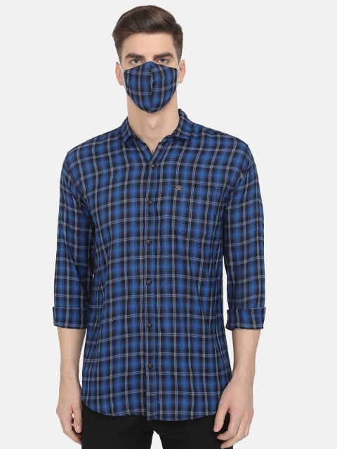 

V2 Value & Variety Men Blue Slim Fit Checked Casual Shirt
