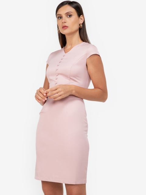 

ZALORA WORK Pink A-Line Dress