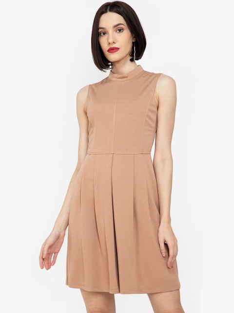 

ZALORA WORK Brown A-Line Dress