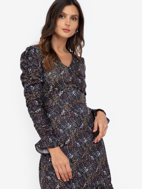 

ZALORA WORK Multicoloured Floral Fit & Flare Mini Dress, Multi