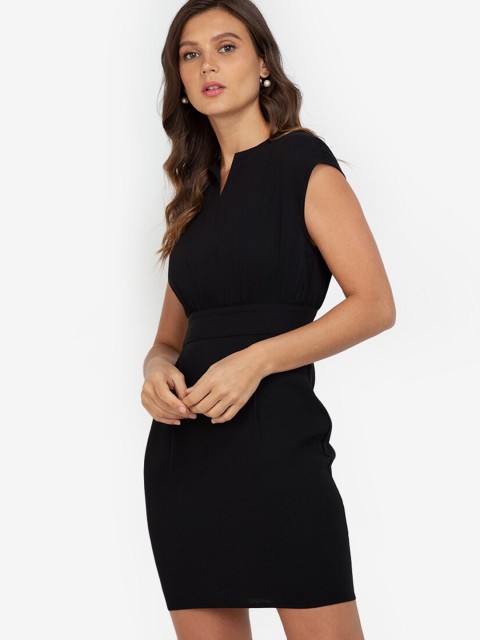 

ZALORA WORK Black Extended Sleeves A-Line Dress