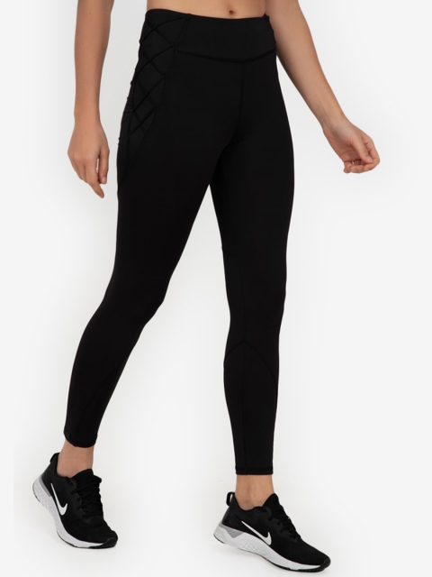 

ZALORA ACTIVE Women Black Side Hip Lace Up Detail Tights
