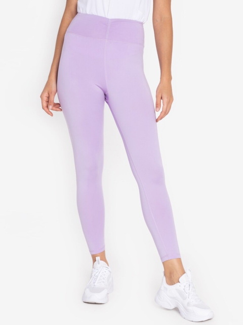 

ZALORA ACTIVE Women Purple Solid High Waist Tights