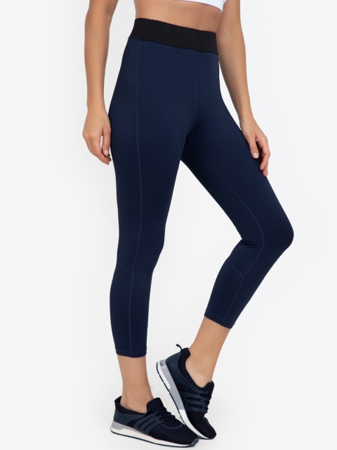 

ZALORA ACTIVE Women Navy Blue High Waist Sports Tights