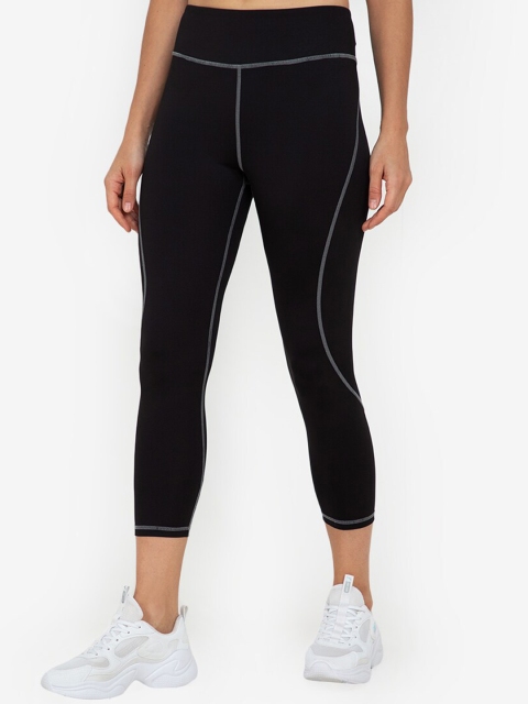 

ZALORA ACTIVE Woman Black Contrast Stitch Curve Panel Leggings