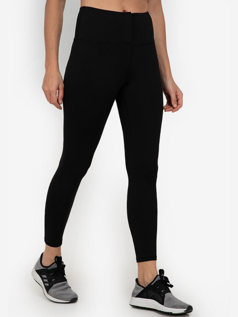 

ZALORA ACTIVE Women Black Solid Super High Rise Waist Shaping Tights