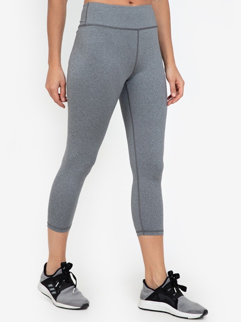 

ZALORA ACTIVE Women Grey Solid High Waist Tights