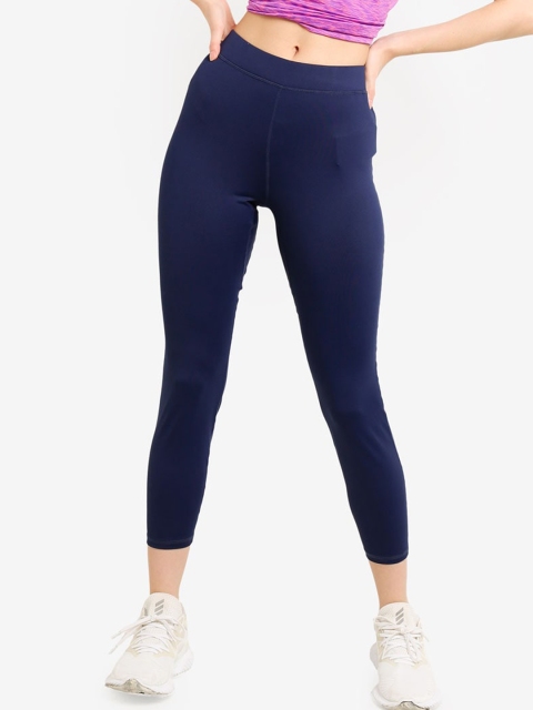

ZALORA ACTIVE Women Navy Blue Solid Full Length Tights