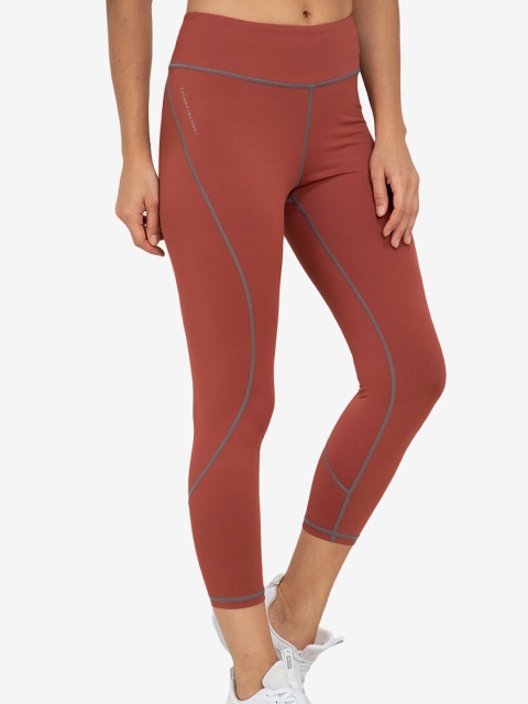 

ZALORA ACTIVE Women Red Contrast Stitch Curve Panel Leggings