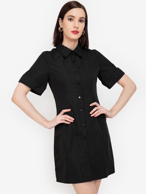 

ZALORA WORK Black Shirt Dress