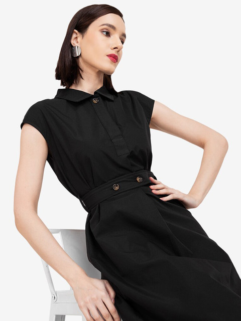 

ZALORA WORK Black Shirt Dress