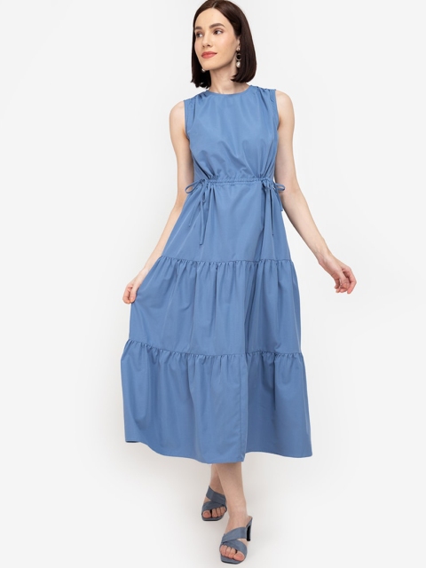 

ZALORA WORK Blue A-Line Midi Dress