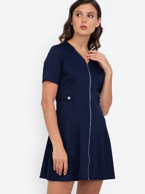 

ZALORA WORK Navy Blue Solid Dress