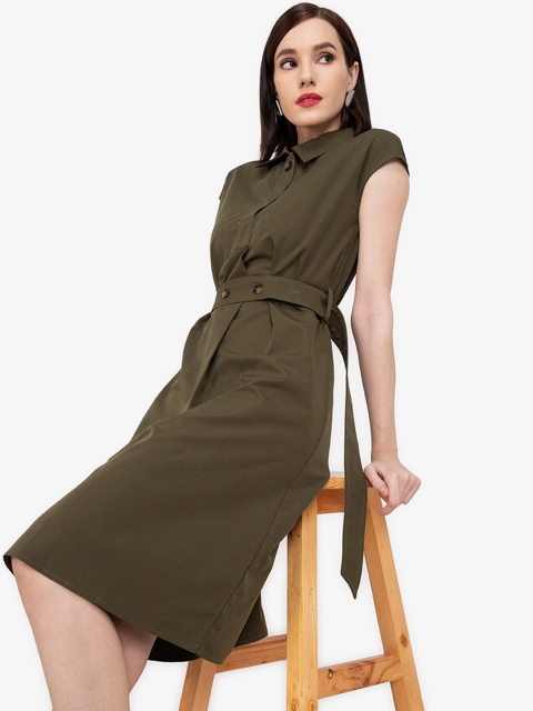 

ZALORA WORK Green Shirt Dress