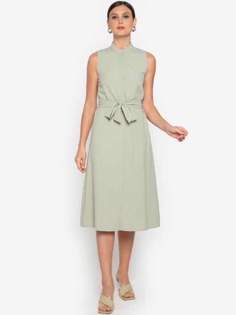 

ZALORA WORK Grey A-Line Midi Dress
