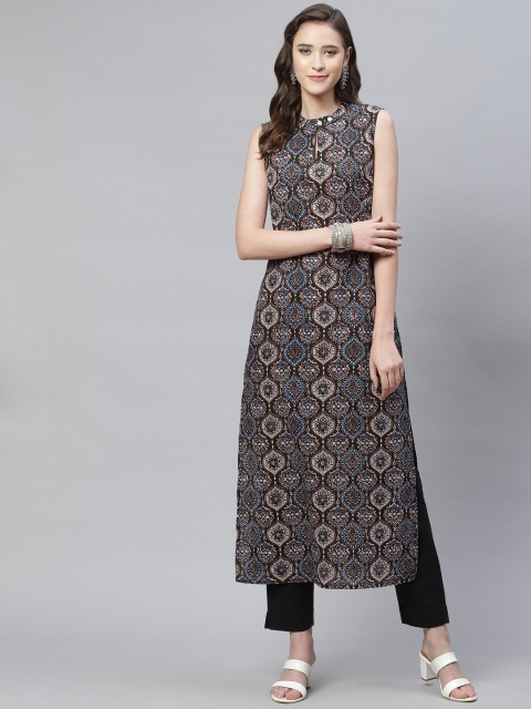 

mokshi Women Black Kurta