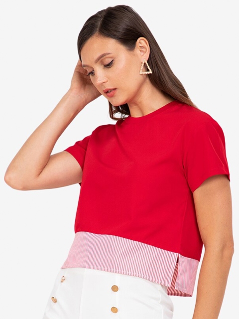 

ZALORA WORK Red Crop Top
