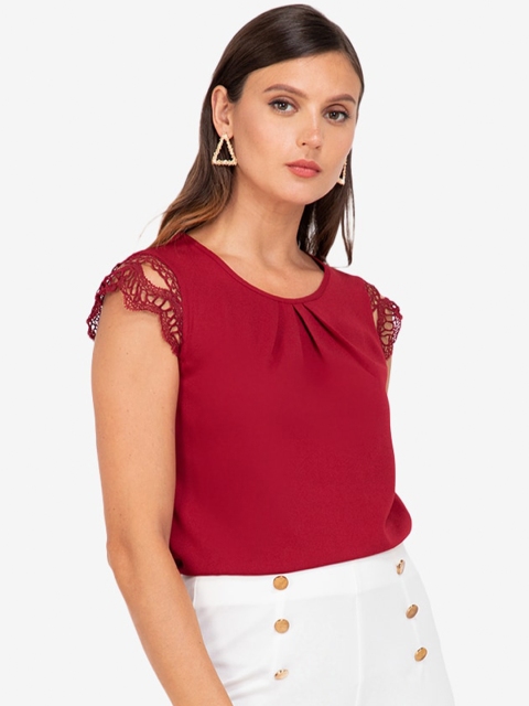 

ZALORA WORK Red Solid Top