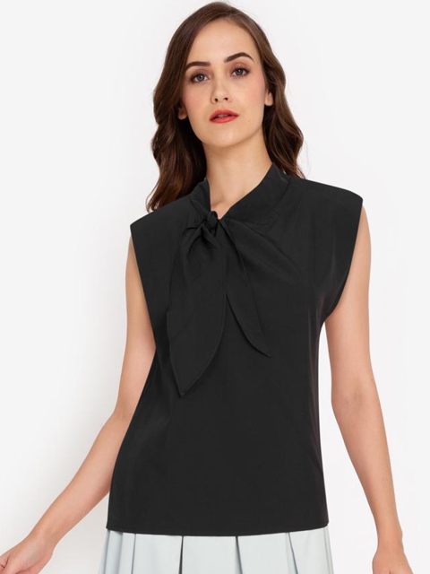 

ZALORA WORK White Tie-Up Neck Top