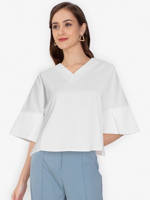 

ZALORA WORK White Bell Sleeves Top