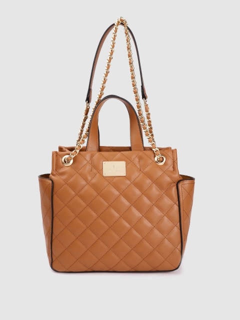 

Van Heusen Tan Brown Textured Handheld Bag