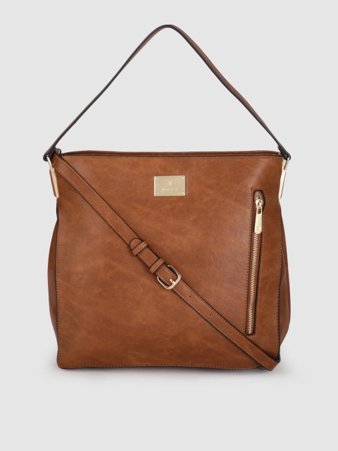 

Van Heusen Tan Brown Self-Design Structured Sling Bag