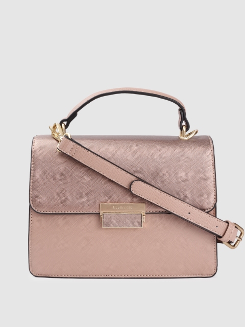 

Van Heusen Rose-Coloured Solid Structured Satchel Bags