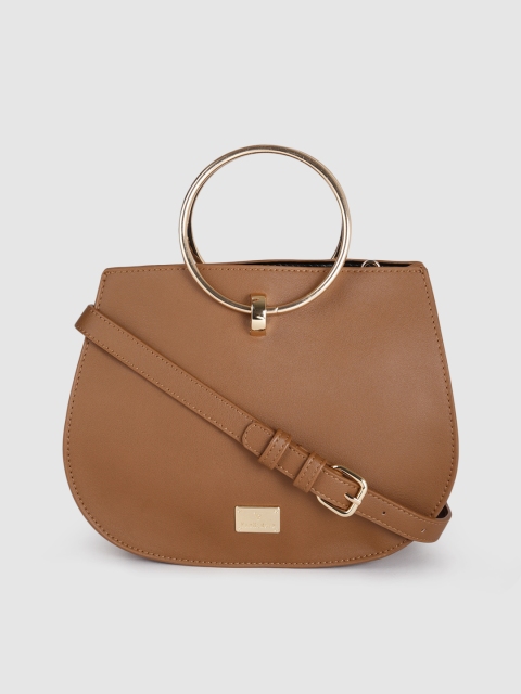 

Van Heusen Tan Brown Solid Structured Handheld Bag