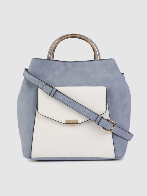 

Van Heusen Blue Solid PU Regular Structured Handheld Bag