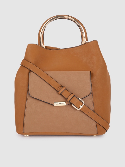 

Van Heusen Tan Brown Solid Structured Handheld Bag